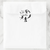 Sticker Rond Sortir (Sac)