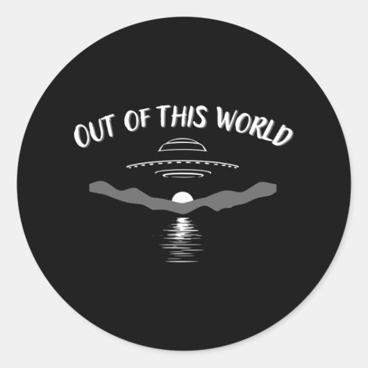 Sticker Rond Sortir de ce monde mème plaisanter (Devant)