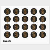Sticker Rond Sortir de ma caverne (Feuille)