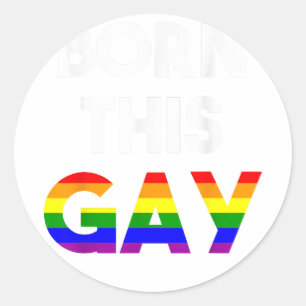 Sticker Rond Sortir des trucs Gay pride LGBTQ Rainbow Queer Bor