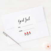 Sticker Rond Söta Tomtenissar - Julklappsetiketter (Enveloppe)