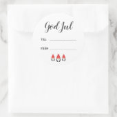 Sticker Rond Söta Tomtenissar - Julklappsetiketter (Sac)