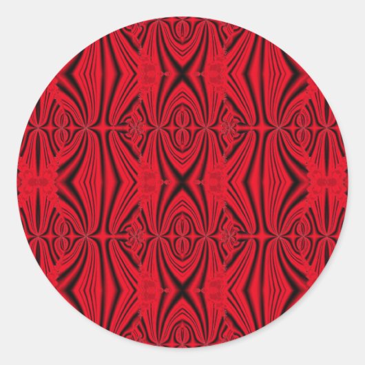 Sticker Rond souche rouge fractale (Devant)