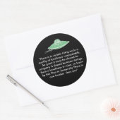 Sticker Rond soucoupe de solitude (Enveloppe)