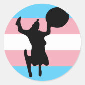 Sticker Rond Soucoupe fille (Devant)