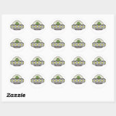 Sticker Rond Soucoupe volante (Feuille)