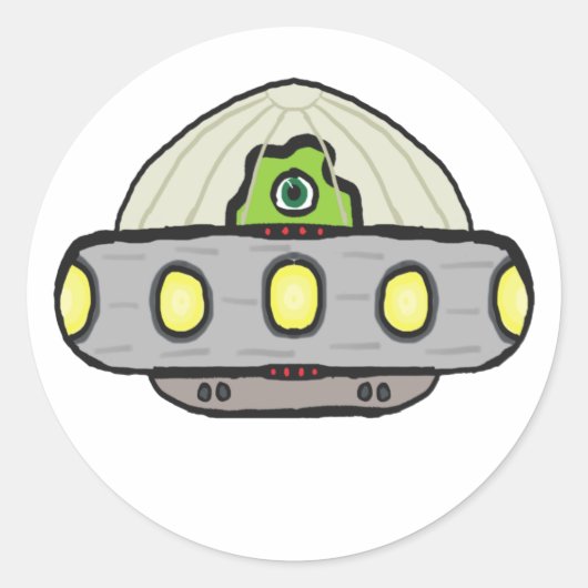 Sticker Rond Soucoupe volante (Devant)