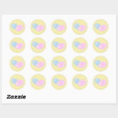 Sticker Rond Soucoupes volantes (Feuille)