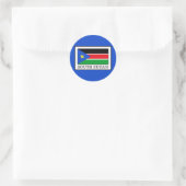 Sticker Rond Soudan du Sud (Sac)