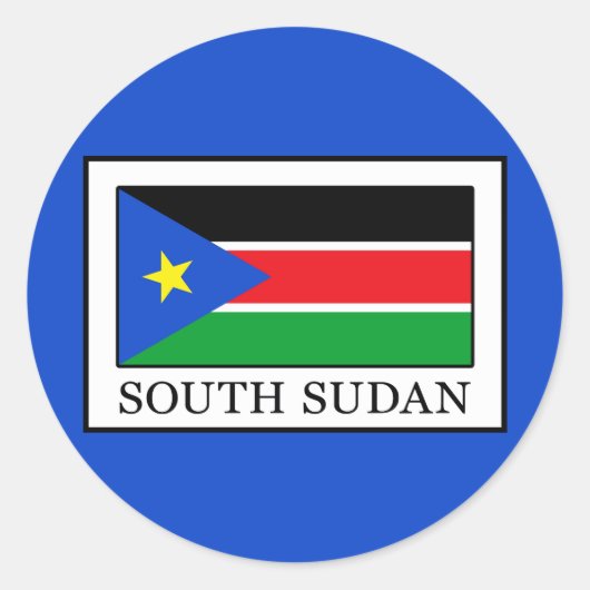 Sticker Rond Soudan du Sud (Devant)