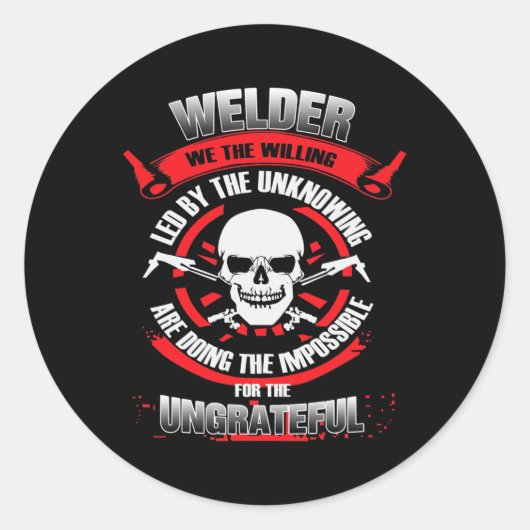 Sticker Rond Souder Nous La Volonté Dirigée Par L'Inconnu Faire (Devant)