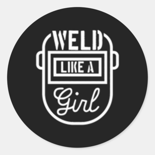 Sticker Rond Soudure Femme Soudure Comme Un (Devant)