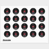 Sticker Rond Souffrant de la fièvre du cricket (Feuille)