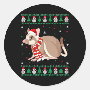 Sticker Rond Sougar Glider Animal Matching Famille Vilain Noël