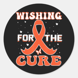 Sticker Rond Souhaiter La Leucémie Cure Sensibilisation Au Canc