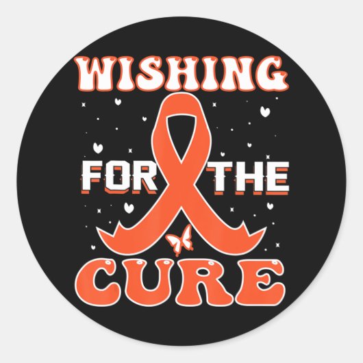 Sticker Rond Souhaiter La Leucémie Cure Sensibilisation Au Canc (Devant)