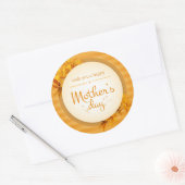 Sticker Rond Souhaitez-vous la fête des mères heureuses (Enveloppe)