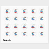 Sticker Rond Souhaits d'hiver (Feuille)