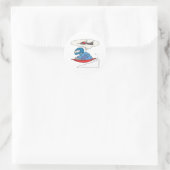 Sticker Rond Souhaits d'hiver (Sac)