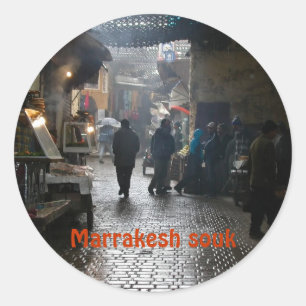 Sticker Rond Souk de Marrakech au Maroc