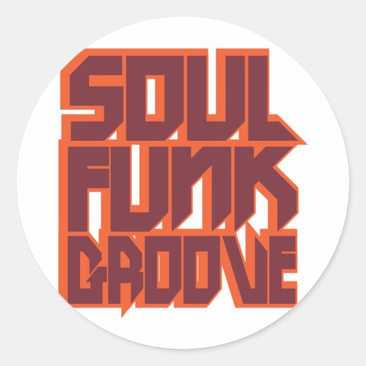 Sticker Rond Soul Funk Groove (Devant)