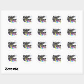 Sticker Rond Soul funky (Feuille)