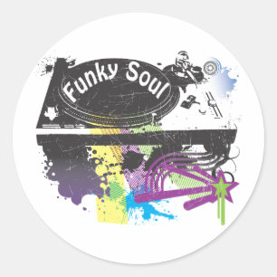 Sticker Rond Soul funky
