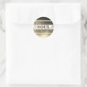 Sticker Rond Soul musique disco boule or (Sac)