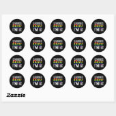 Sticker Rond Sounds Gay I'm In Rainbow LGBT Flag Pride Mois (Feuille)