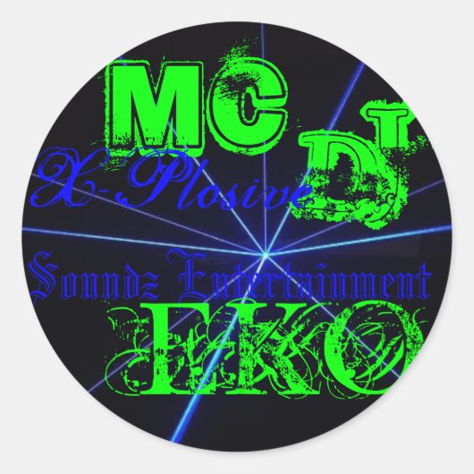 Sticker Rond Soundz à compression X (Devant)