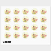 Sticker Rond Soupe aux nouilles de poulet (Feuille)
