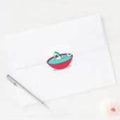 Sticker Rond Soupe d'aileron de requin (Enveloppe)