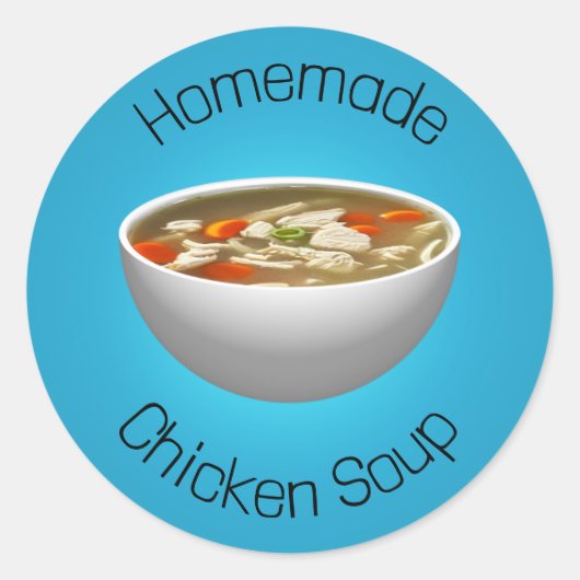 Sticker Rond Soupe de poulet (Devant)