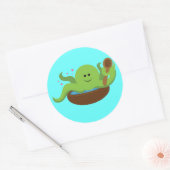 Sticker Rond Soupe d'octopus (Enveloppe)