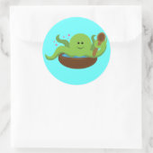 Sticker Rond Soupe d'octopus (Sac)