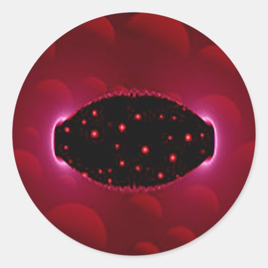 Sticker Rond Source Alien D'Énergie Avec Sphères Arrière - plan (Devant)