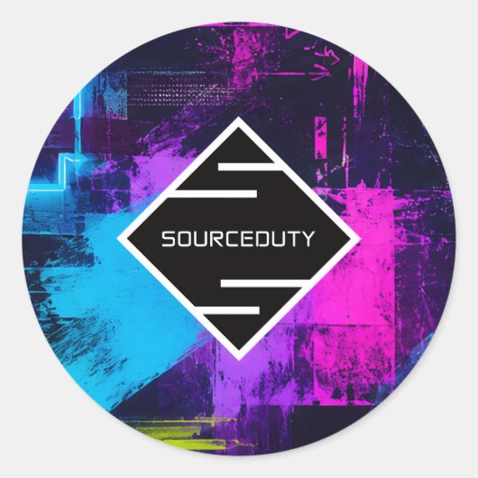Sticker Rond Sourceduty (Devant)