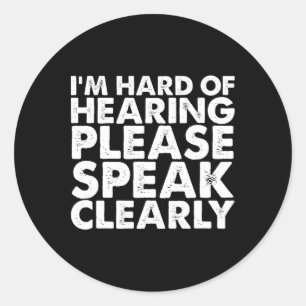 Sticker Rond Sourd Malentendant Malentendant Langue Des Signes