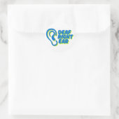 Sticker Rond sourd oreille droite blanc arrière - plan (Sac)