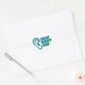 Sticker Rond sourd oreille droite blanc arrière - plan (Enveloppe)