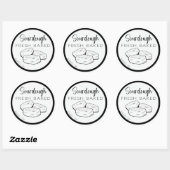Sticker Rond SOURDOUGH français muffin étiquette, muffins angla (Feuille)