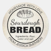 Sticker Rond Sourdough Homemade Items Label SD01_01rd (Devant)