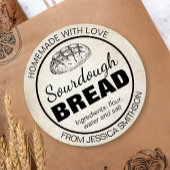 Sticker Rond Sourdough Homemade Items Label SD01_01rd