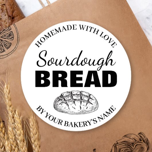 Sticker Rond Sourdough Homemade Items Label SD01_03rd