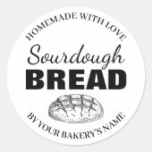Sticker Rond Sourdough Homemade Items Label SD01_03rd (Devant)