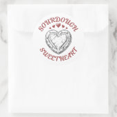 Sticker Rond Sourdough Sweetheart – Funny Valentine Gift (Sac)