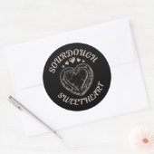 Sticker Rond Sourdough Sweetheart Funny Valentine Heart Bread (Enveloppe)