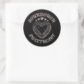 Sticker Rond Sourdough Sweetheart Funny Valentine Heart Bread (Sac)