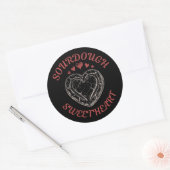 Sticker Rond Sourdough Sweetheart – Funny Valentine Pun Gift (Enveloppe)