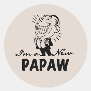 Sticker Rond Souriant de nouveaux t-shirts et cadeaux Papaw